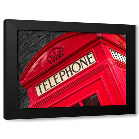 Telephone box close-up Black Modern Wood Framed Art Print with Double Matting by Frank, Assaf