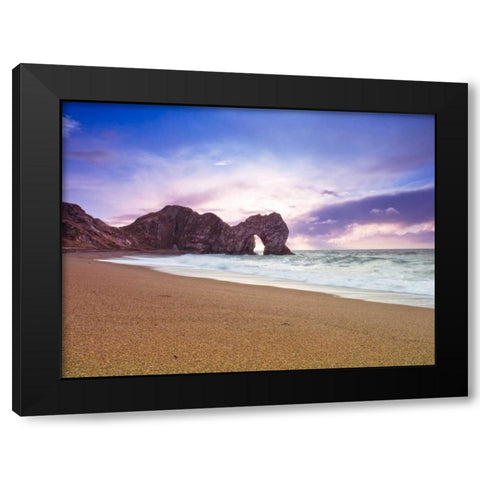 Tranquil beach Black Modern Wood Framed Art Print by Frank, Assaf