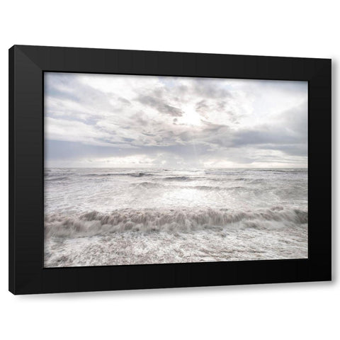 Rough and stormy sea Black Modern Wood Framed Art Print by Frank, Assaf
