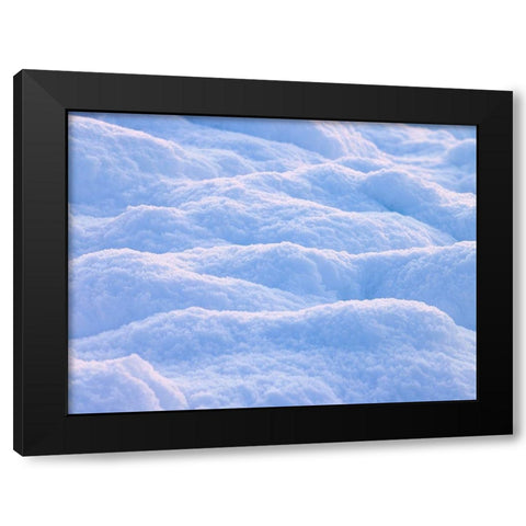 Snow Black Modern Wood Framed Art Print with Double Matting by Frank, Assaf