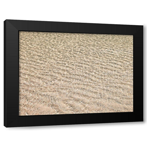 Shallow water on beach Black Modern Wood Framed Art Print by Frank, Assaf