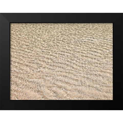 Shallow water on beach Black Modern Wood Framed Art Print by Frank, Assaf