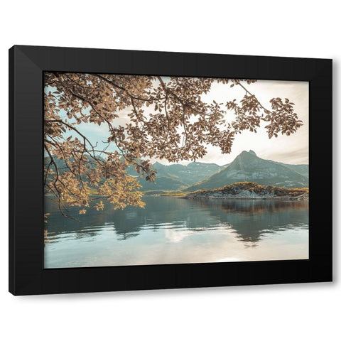 Norwegian fjord, Lofoten, Norway Black Modern Wood Framed Art Print by Frank, Assaf