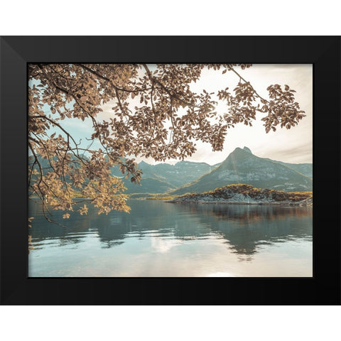 Norwegian fjord, Lofoten, Norway Black Modern Wood Framed Art Print by Frank, Assaf