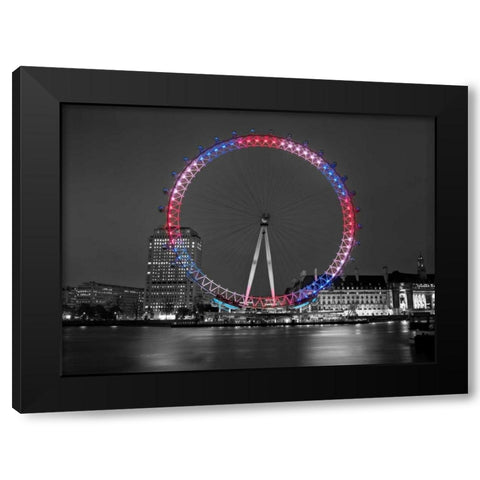 London Eye at night Black Modern Wood Framed Art Print by Frank, Assaf