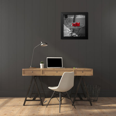 Bunch of roses on a table Black Modern Wood Framed Art Print by Frank, Assaf
