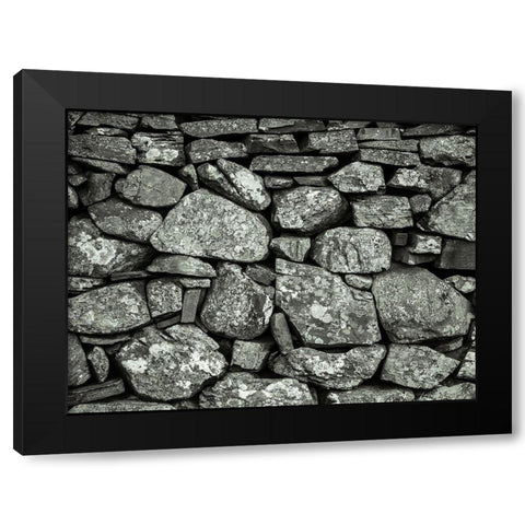 Stone wall Black Modern Wood Framed Art Print by Frank, Assaf