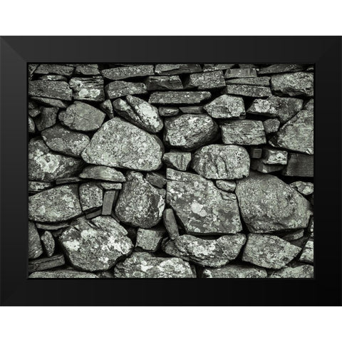 Stone wall Black Modern Wood Framed Art Print by Frank, Assaf