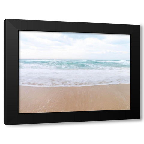 Calm beach Black Modern Wood Framed Art Print by Frank, Assaf