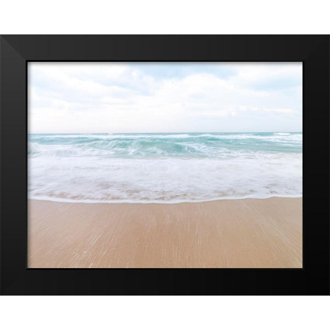 Calm beach Black Modern Wood Framed Art Print by Frank, Assaf