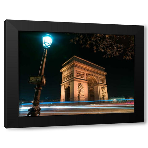Arc de Triomphe, Paris, France Black Modern Wood Framed Art Print by Frank, Assaf