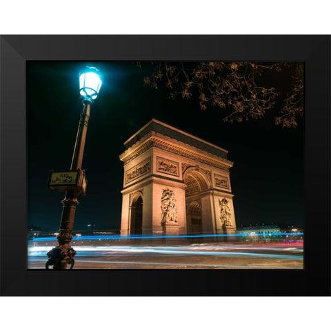 Arc de Triomphe, Paris, France Black Modern Wood Framed Art Print by Frank, Assaf