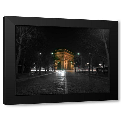 Arc de Triomphe, Paris, France Black Modern Wood Framed Art Print by Frank, Assaf