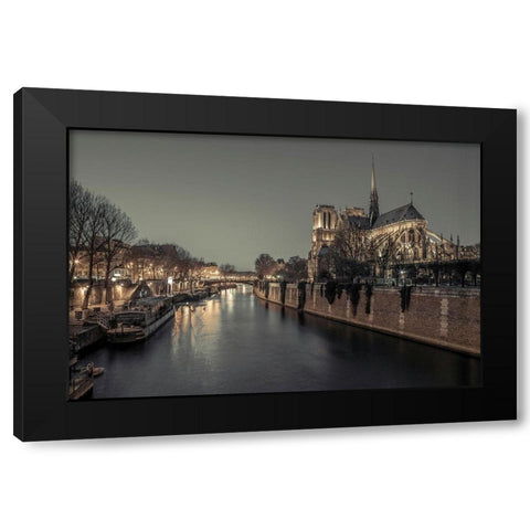 Notre-Dame de Paris-France Black Modern Wood Framed Art Print by Frank, Assaf