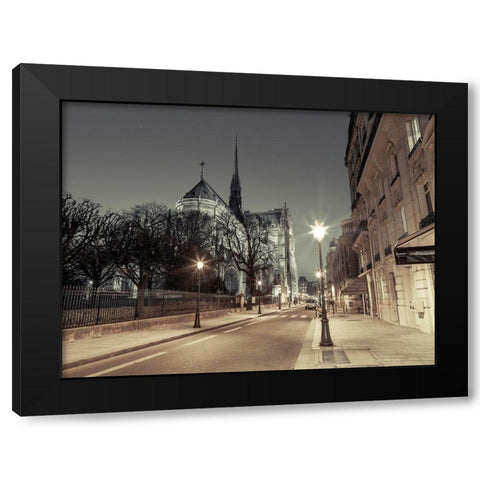Notre-Dame de Paris-France Black Modern Wood Framed Art Print by Frank, Assaf