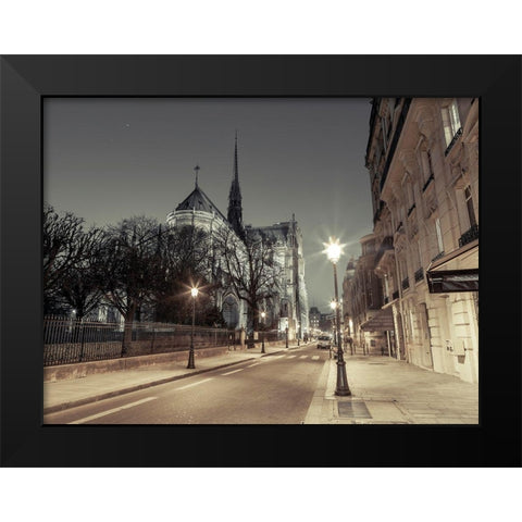 Notre-Dame de Paris-France Black Modern Wood Framed Art Print by Frank, Assaf