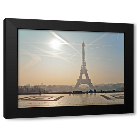 Famous Eiffel tower, Paris, France Black Modern Wood Framed Art Print by Frank, Assaf