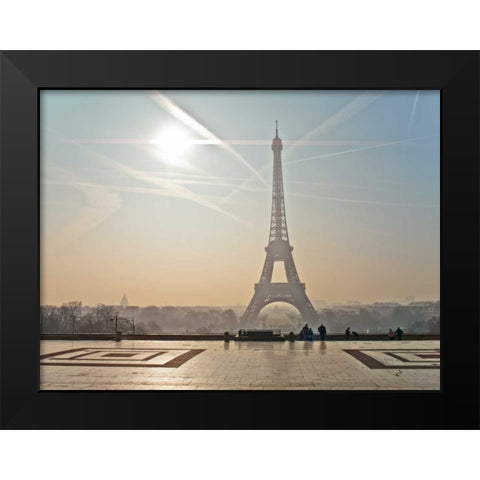 Famous Eiffel tower, Paris, France Black Modern Wood Framed Art Print by Frank, Assaf