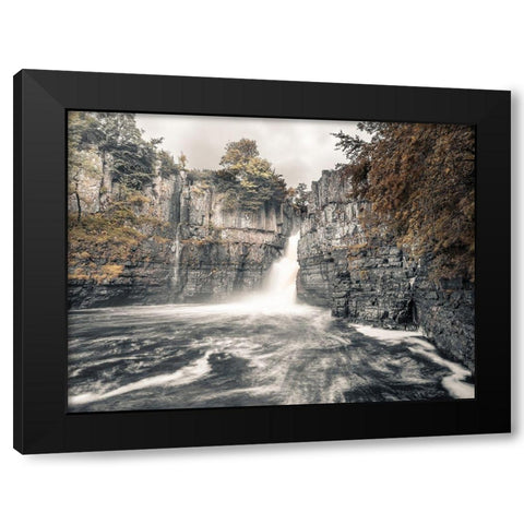 High Force waterfall-North Pennines-Yorkshire-UK Black Modern Wood Framed Art Print by Frank, Assaf