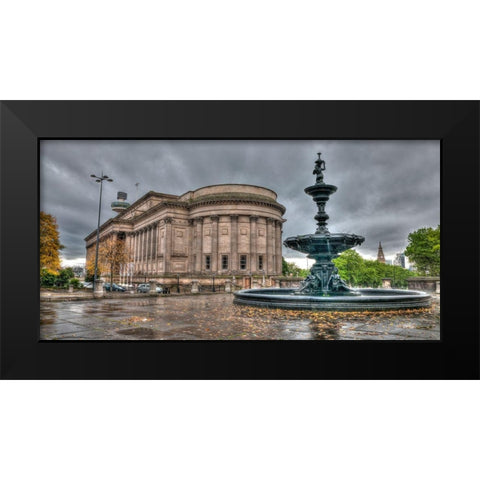 St Georges Hall, Liverpool, FTBR-1864 Black Modern Wood Framed Art Print by Frank, Assaf