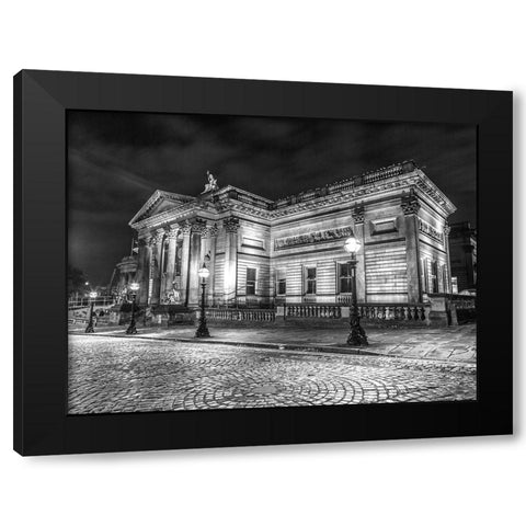 Walker art gallery at night, Liverpool Black Modern Wood Framed Art Print by Frank, Assaf