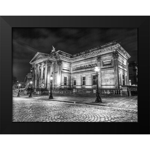 Walker art gallery at night, Liverpool Black Modern Wood Framed Art Print by Frank, Assaf