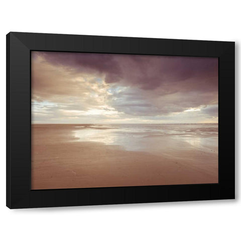 Tranquil beach Black Modern Wood Framed Art Print by Frank, Assaf