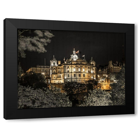 Lloyds banking group building at night Black Modern Wood Framed Art Print by Frank, Assaf