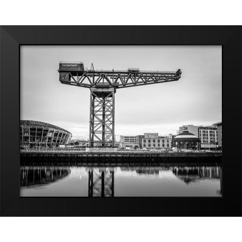 Finnieston crane on River Clyde, Glasgow, FTBR-1888 Black Modern Wood Framed Art Print by Frank, Assaf
