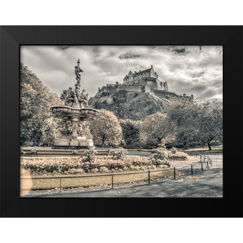 Edinburgh Castle, FTBR-1862 Black Modern Wood Framed Art Print by Frank, Assaf