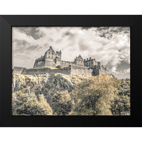 Edinburgh Castle, FTBR-1863 Black Modern Wood Framed Art Print by Frank, Assaf