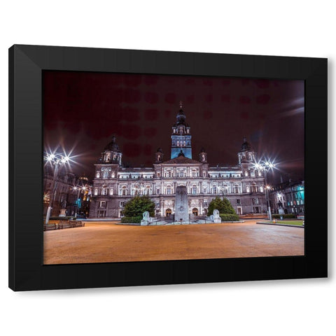 The Cenotaph War Memorial In Front Of The City Chambers In George Square-Glasgow Black Modern Wood Framed Art Print with Double Matting by Frank, Assaf