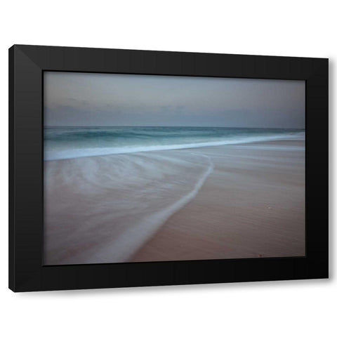 Surf approaching the beach Black Modern Wood Framed Art Print by Frank, Assaf