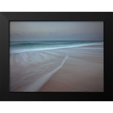 Surf approaching the beach Black Modern Wood Framed Art Print by Frank, Assaf