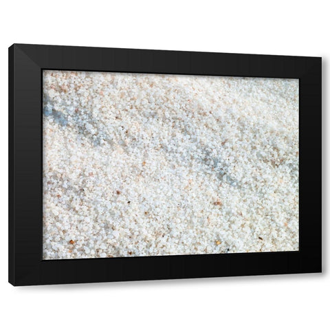 Salt granules at dead seashore Black Modern Wood Framed Art Print by Frank, Assaf