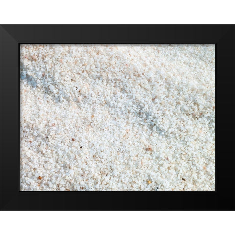Salt granules at dead seashore Black Modern Wood Framed Art Print by Frank, Assaf