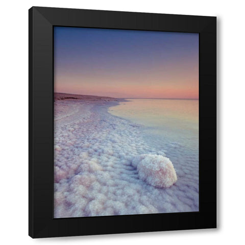 Dead sea shore at dusk, Israel Black Modern Wood Framed Art Print with Double Matting by Frank, Assaf