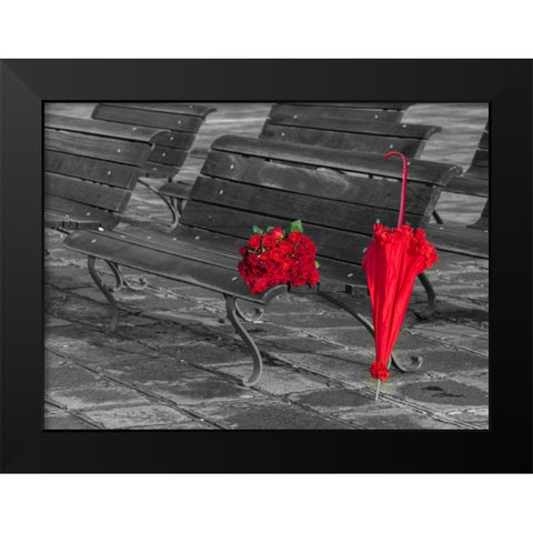 Multi-Coloured houses next to a canal, Burano, Italy Black Modern Wood Framed Art Print by Frank, Assaf