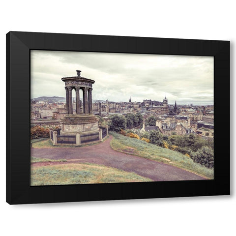 Edinburgh from Calton Hill-Scoatland Black Modern Wood Framed Art Print by Frank, Assaf