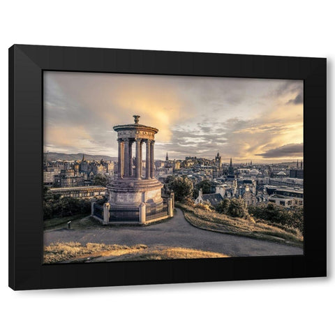A view from Carlton Hill-Edinburgh-Scotland Black Modern Wood Framed Art Print by Frank, Assaf