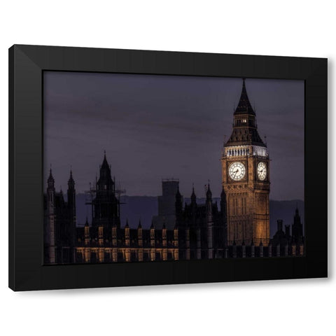 Big Ben in London, UK Black Modern Wood Framed Art Print by Frank, Assaf
