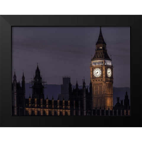 Big Ben in London, UK Black Modern Wood Framed Art Print by Frank, Assaf