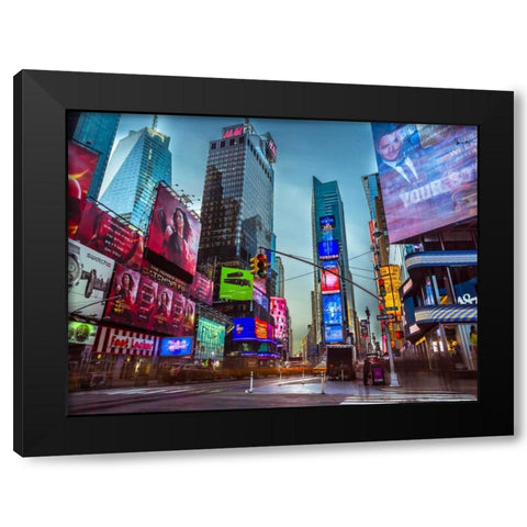 Image of Times Square, New York Black Modern Wood Framed Art Print by Frank, Assaf
