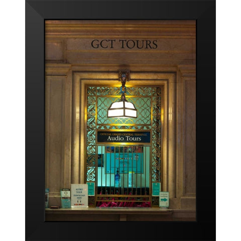Grand central terminal window, New York Black Modern Wood Framed Art Print by Frank, Assaf
