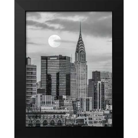 Chrysler Building in New York city Black Modern Wood Framed Art Print by Frank, Assaf