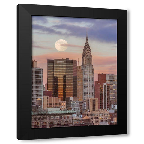 Chrysler Building in New York city Black Modern Wood Framed Art Print with Double Matting by Frank, Assaf