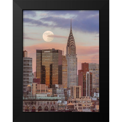 Chrysler Building in New York city Black Modern Wood Framed Art Print by Frank, Assaf