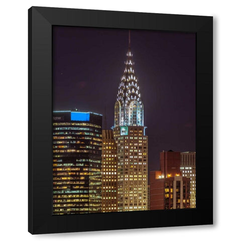 Chrysler Building in New York city Black Modern Wood Framed Art Print with Double Matting by Frank, Assaf