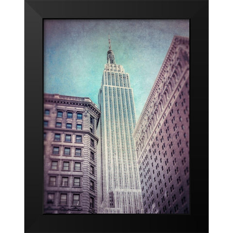 Low angle shot of a Empire State building - New York Black Modern Wood Framed Art Print by Frank, Assaf