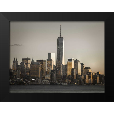 Modern architecture of Manhattan, New York Black Modern Wood Framed Art Print by Frank, Assaf